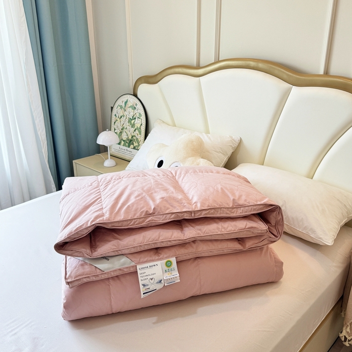 91家纺网 家纺一手货源 找家纺 （总）静若居羽绒被壳 2025新款全棉双层静音羽绒被壳自充绒羽绒被壳-波浪花