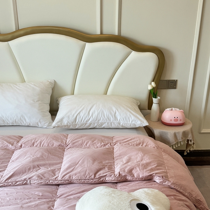 91家纺网 家纺一手货源 找家纺 （总）静若居羽绒被壳 2025新款全棉双层静音羽绒被壳自充绒羽绒被壳-波浪花