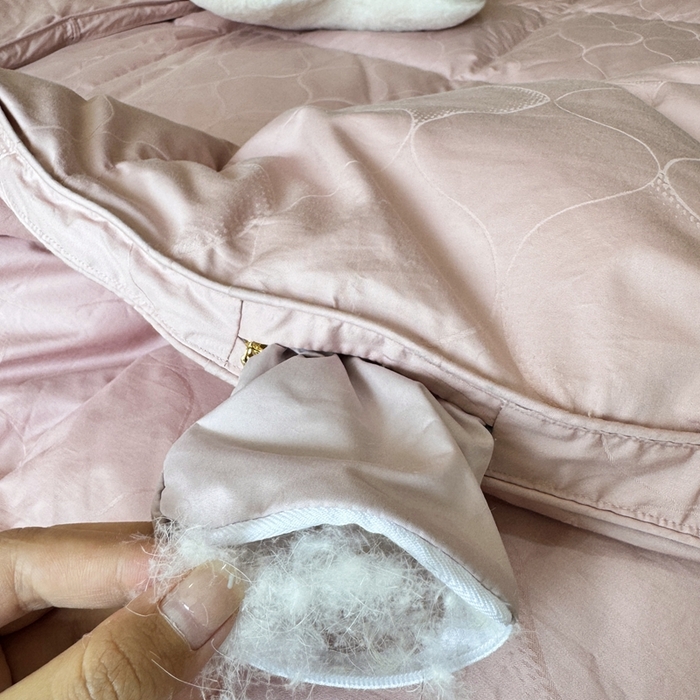 91家纺网 家纺一手货源 找家纺 （总）静若居羽绒被壳 2025新款全棉双层静音羽绒被壳自充绒羽绒被壳-波浪花