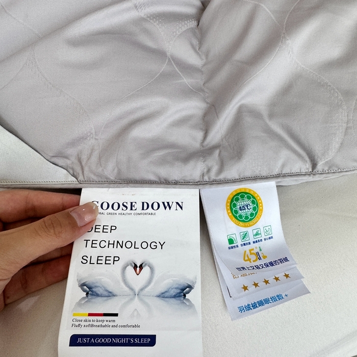 91家纺网 家纺一手货源 找家纺 静若居羽绒被壳 2025新款全棉双层静音羽绒被壳自充绒羽绒被壳-波浪花 波浪花-高级灰