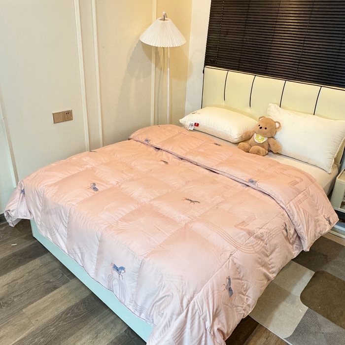 91家纺网 家纺一手货源 找家纺 （总）静若居羽绒被壳 2025新款全棉双层静音羽绒被壳自充绒羽绒被壳-马到成功