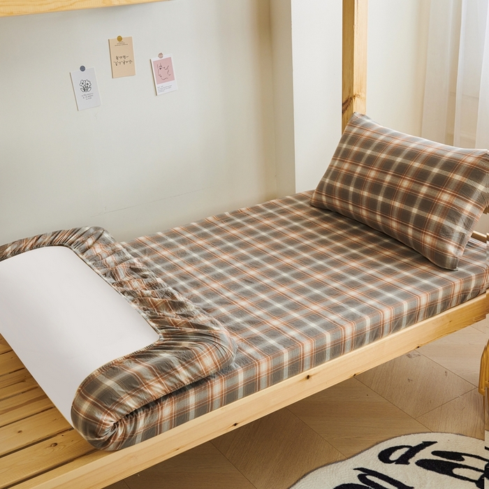 91家纺网 家纺一手货源 找家纺 （总）斯尔顿 2025新款13070全棉纯棉印花学生宿舍上下铺套件-第二批单品床笠床笠单件