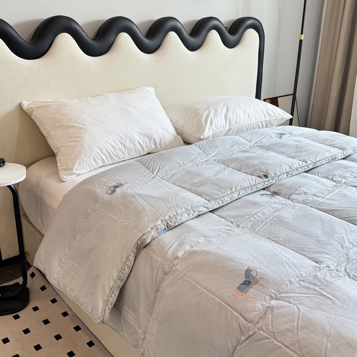 91家纺网 家纺一手货源 找家纺 （总）静若居羽绒被壳 2025新款全棉双层静音羽绒被壳自充绒羽绒被壳-马到成功
