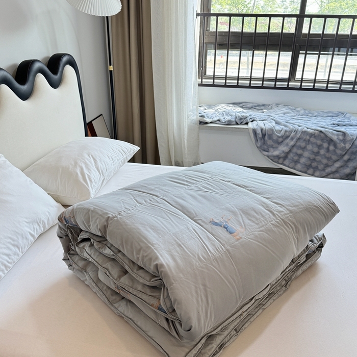 91家纺网 家纺一手货源 找家纺 （总）静若居羽绒被壳 2025新款全棉双层静音羽绒被壳自充绒羽绒被壳-马到成功