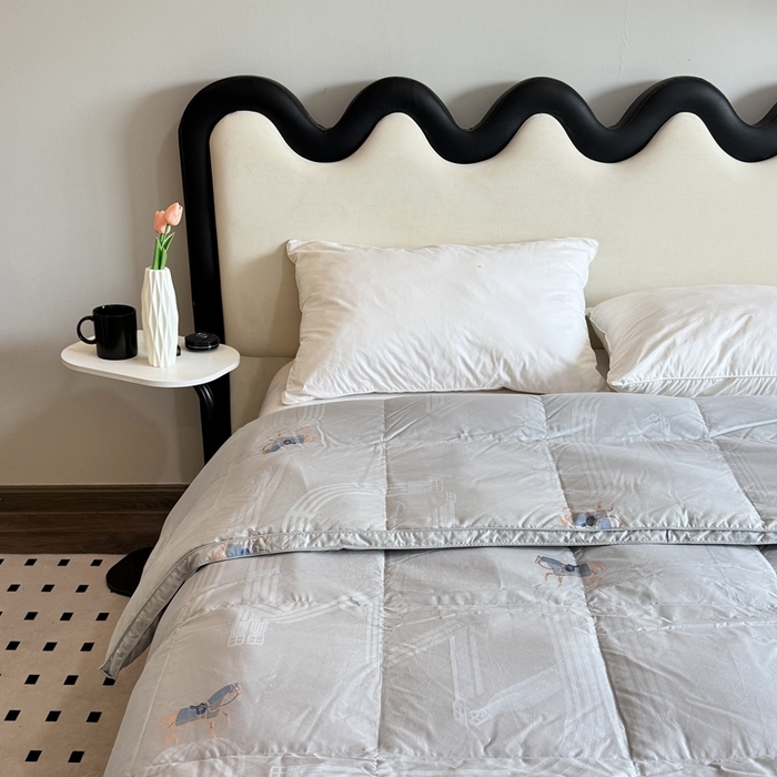 91家纺网 家纺一手货源 找家纺 （总）静若居羽绒被壳 2025新款全棉双层静音羽绒被壳自充绒羽绒被壳-马到成功