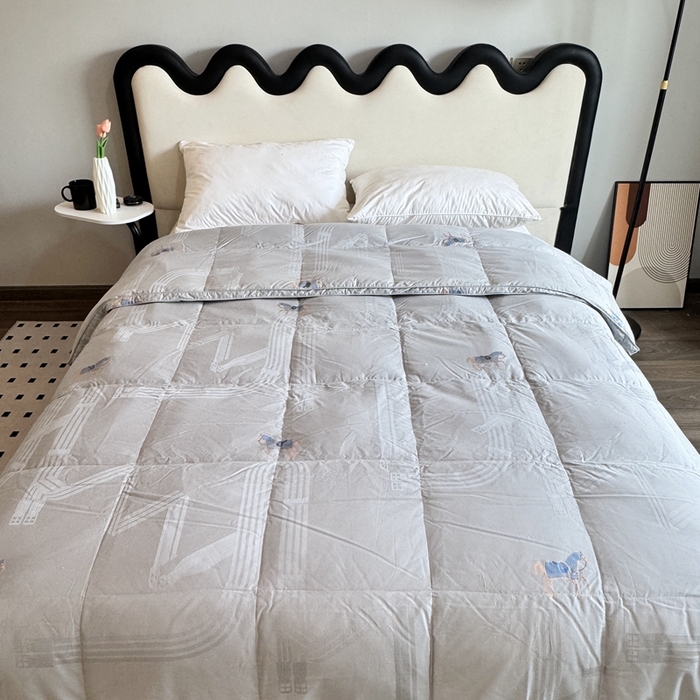 91家纺网 家纺一手货源 找家纺 （总）静若居羽绒被壳 2025新款全棉双层静音羽绒被壳自充绒羽绒被壳-马到成功