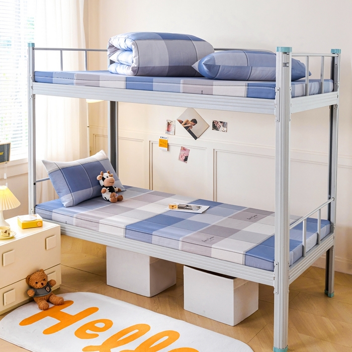 91家纺网 家纺一手货源 找家纺 （总）斯尔顿 2025新款13070全棉纯棉印花学生宿舍上下铺套件-第二批单品床笠床笠单件