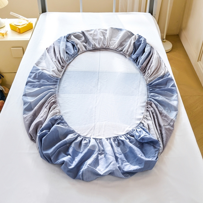 91家纺网 家纺一手货源 找家纺 （总）斯尔顿 2025新款13070全棉纯棉印花学生宿舍上下铺套件-第二批单品床笠床笠单件