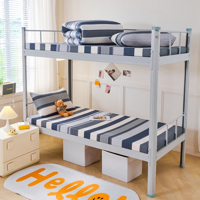 91家纺网 家纺一手货源 找家纺 （总）斯尔顿 2025新款13070全棉纯棉印花学生宿舍上下铺套件-第二批单品床垫套床垫套单件