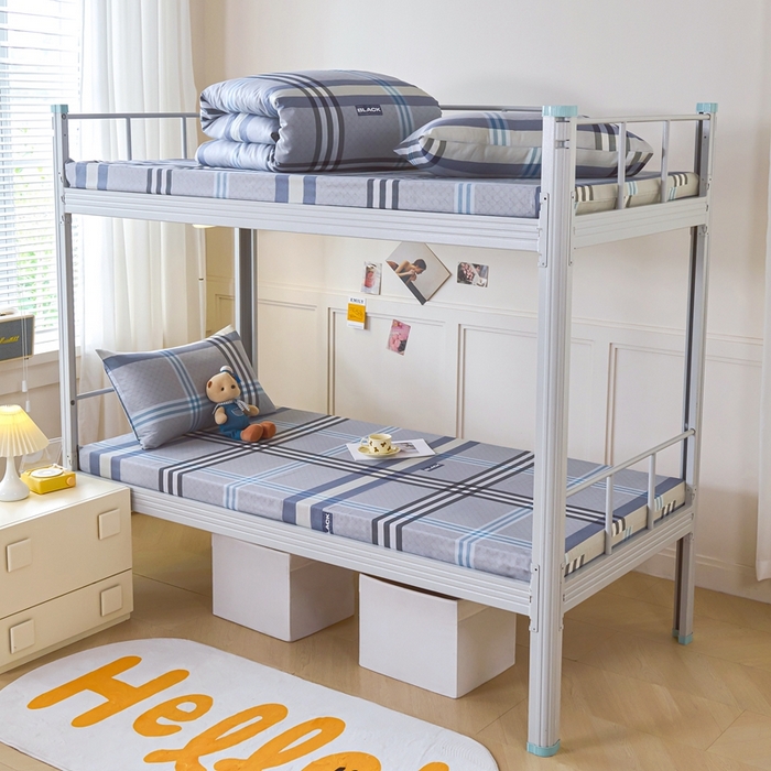 91家纺网 家纺一手货源 找家纺 （总）斯尔顿 2025新款13070全棉纯棉印花学生宿舍上下铺套件-第二批单品床垫套床垫套单件