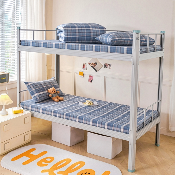 91家纺网 家纺一手货源 找家纺 （总）斯尔顿 2025新款13070全棉纯棉印花学生宿舍上下铺套件-第二批单品床垫套床垫套单件