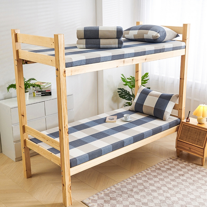 91家纺网 家纺一手货源 找家纺 （总）斯尔顿 2025新款13070全棉纯棉印花学生宿舍上下铺套件-第二批单品床垫套床垫套单件