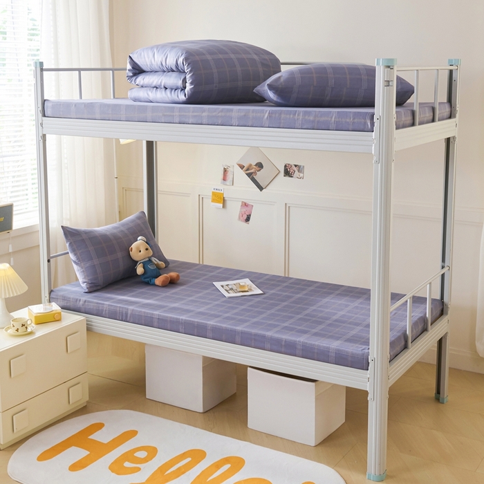 91家纺网 家纺一手货源 找家纺 （总）斯尔顿 2025新款13070全棉纯棉印花学生宿舍上下铺套件-第二批单品床垫套床垫套单件