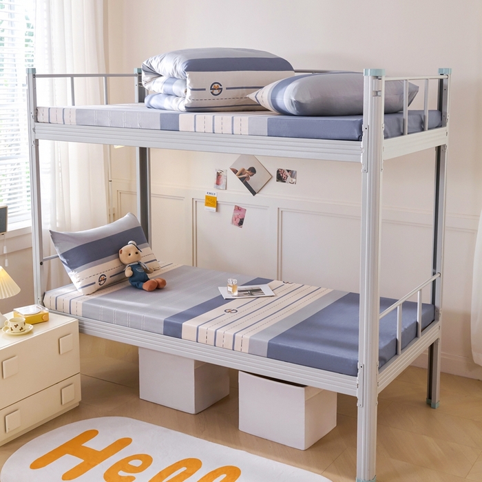 91家纺网 家纺一手货源 找家纺 （总）斯尔顿 2025新款13070全棉纯棉印花学生宿舍上下铺套件-第二批单品床垫套床垫套单件