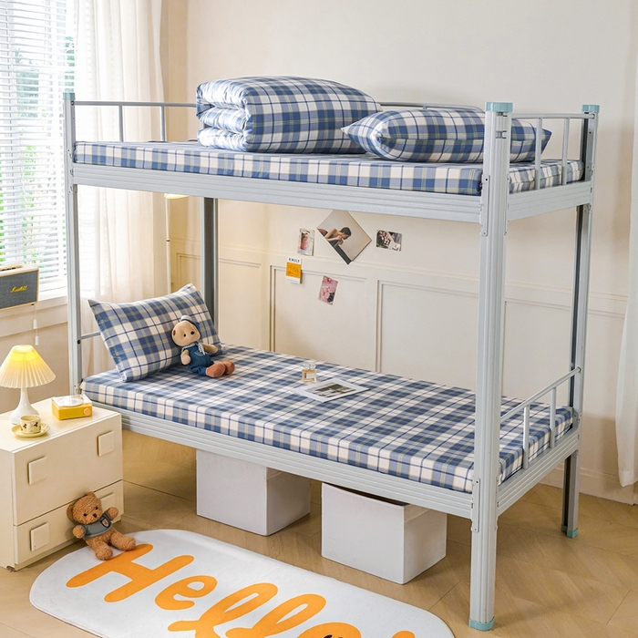 91家纺网 家纺一手货源 找家纺 （总）斯尔顿 2025新款13070全棉纯棉印花学生宿舍上下铺套件-第二批单品床垫套床垫套单件