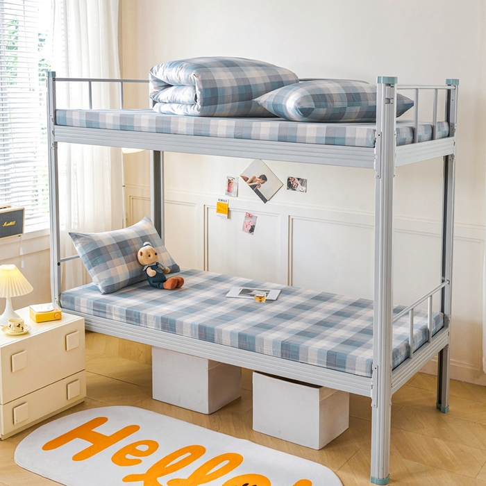 91家纺网 家纺一手货源 找家纺 （总）斯尔顿 2025新款13070全棉纯棉印花学生宿舍上下铺套件-第二批单品床垫套床垫套单件