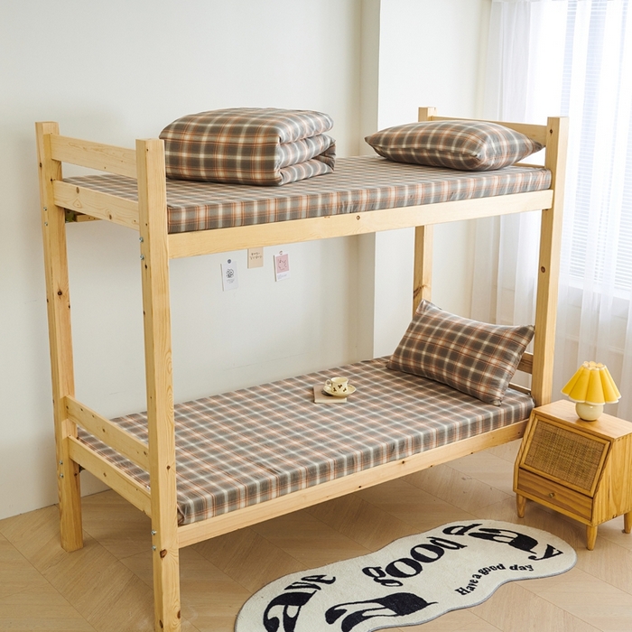 91家纺网 家纺一手货源 找家纺 （总）斯尔顿 2025新款13070全棉纯棉印花学生宿舍上下铺套件-第二批单品床垫套床垫套单件