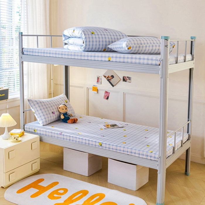 91家纺网 家纺一手货源 找家纺 （总）斯尔顿 2025新款13070全棉纯棉印花学生宿舍上下铺套件-第二批单品床垫套床垫套单件