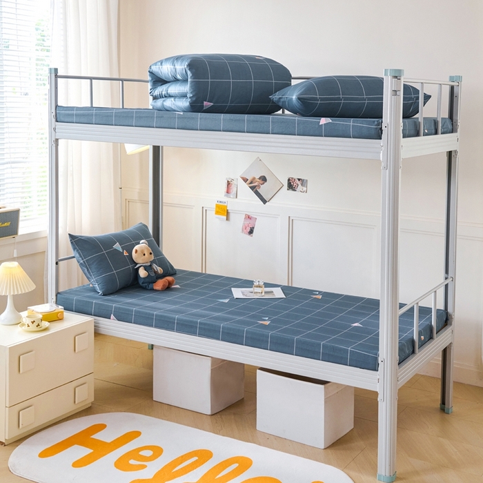 91家纺网 家纺一手货源 找家纺 （总）斯尔顿 2025新款13070全棉纯棉印花学生宿舍上下铺套件-第二批单品床垫套床垫套单件