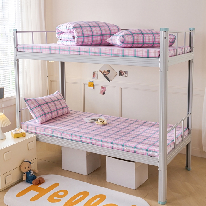 91家纺网 家纺一手货源 找家纺 （总）斯尔顿 2025新款13070全棉纯棉印花学生宿舍上下铺套件-第二批单品床垫套床垫套单件