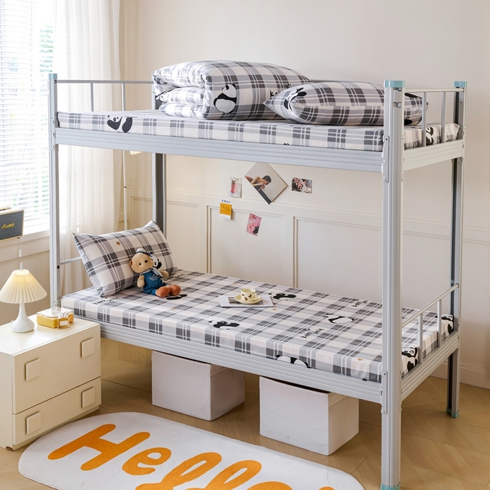 91家纺网 家纺一手货源 找家纺 （总）斯尔顿 2025新款13070全棉纯棉印花学生宿舍上下铺套件-第二批单品床垫套床垫套单件