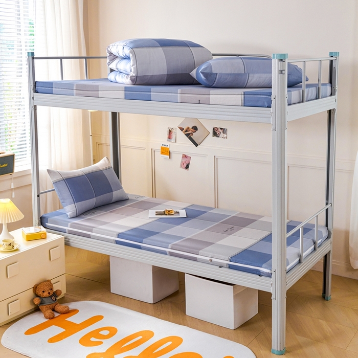 91家纺网 家纺一手货源 找家纺 （总）斯尔顿 2025新款13070全棉纯棉印花学生宿舍上下铺套件-第二批单品床垫套床垫套单件