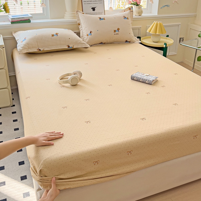 91家纺网 家纺一手货源 找家纺 依庭2025新款12868全棉纯棉单床笠单品床笠床笠单件 俏皮狗