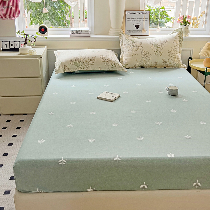 91家纺网 家纺一手货源 找家纺 依庭2025新款12868全棉纯棉单床笠单品床笠床笠单件 仙草