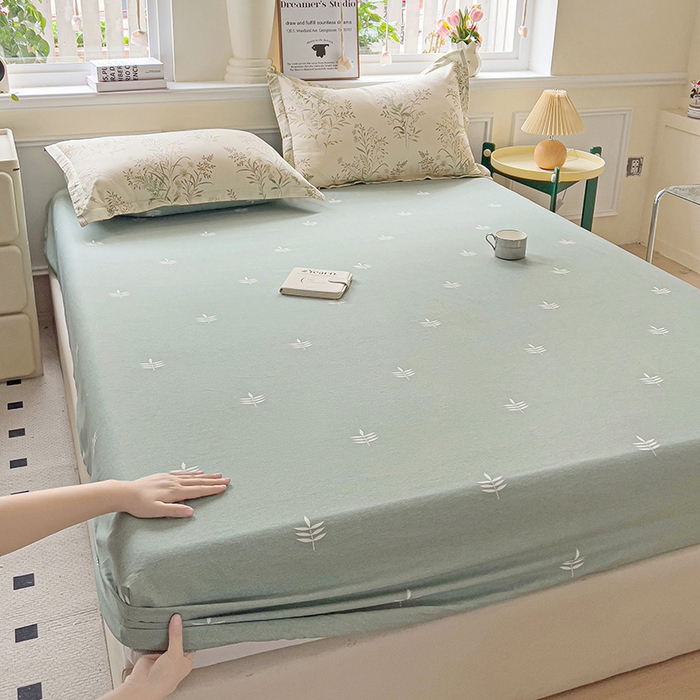 91家纺网 家纺一手货源 找家纺 依庭2025新款12868全棉纯棉单床笠单品床笠床笠单件 仙草