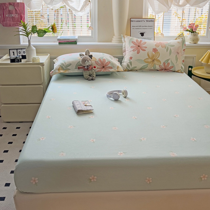 91家纺网 家纺一手货源 找家纺 依庭2025新款12868全棉纯棉单床笠单品床笠床笠单件 云裳花谷