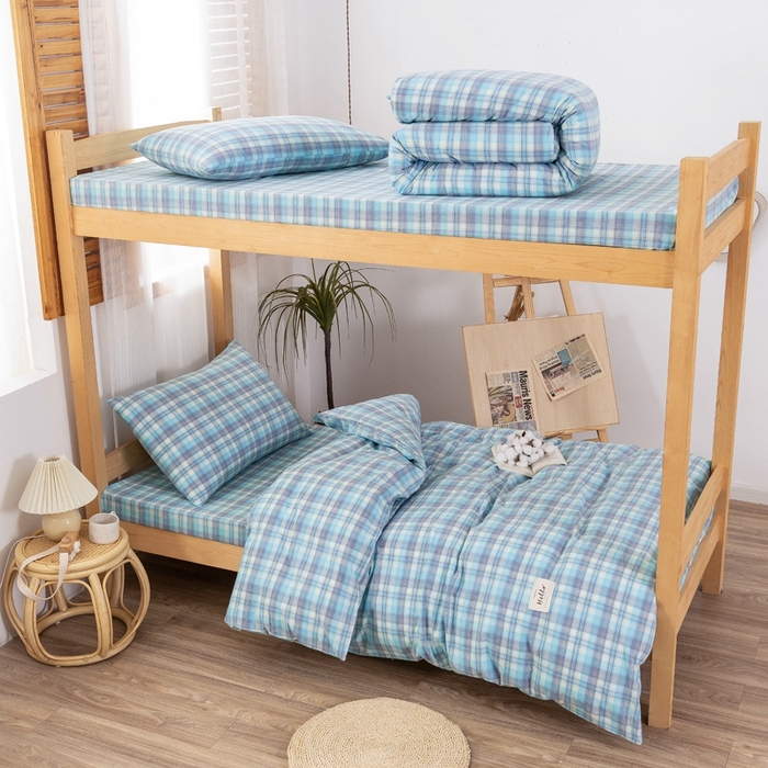 91家纺网 家纺一手货源 找家纺 （总）斯尔顿 直播爆款2025新款B类全棉色织水洗棉三件套床垫套拉链款床笠款