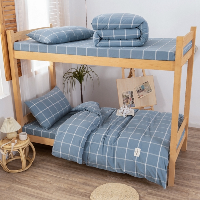 91家纺网 家纺一手货源 找家纺 （总）斯尔顿 直播爆款2025新款B类全棉色织水洗棉三件套床垫套拉链款床笠款