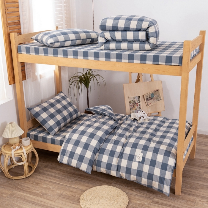 91家纺网 家纺一手货源 找家纺 （总）斯尔顿 直播爆款2025新款B类全棉色织水洗棉三件套床垫套拉链款床笠款