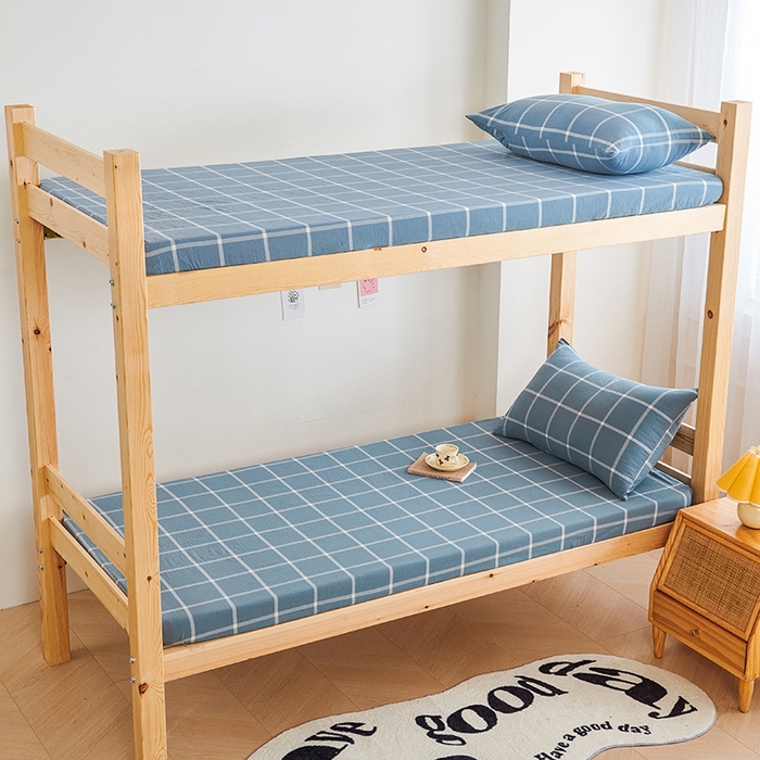 91家纺网 家纺一手货源 找家纺 （总）斯尔顿 直播爆款2025新款B类全棉色织水洗棉三件套床垫套拉链款床笠款