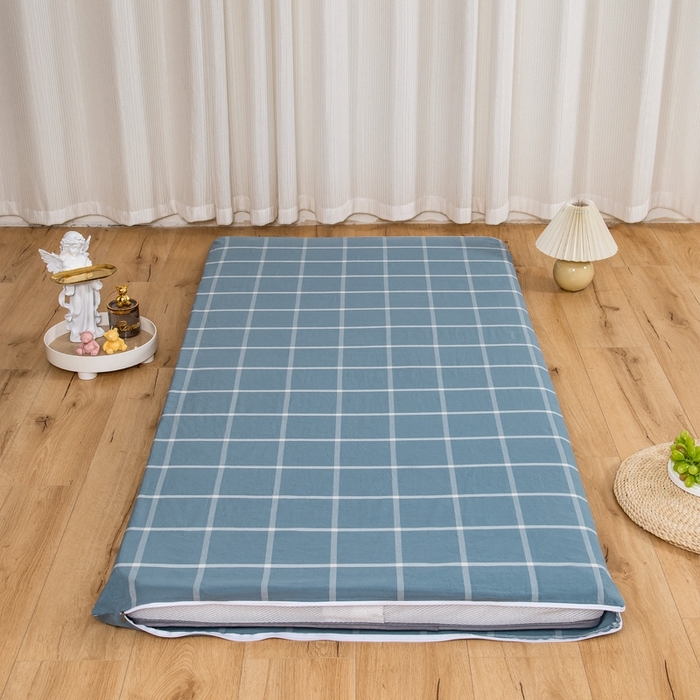 91家纺网 家纺一手货源 找家纺 （总）斯尔顿 直播爆款2025新款B类全棉色织水洗棉三件套床垫套拉链款床笠款