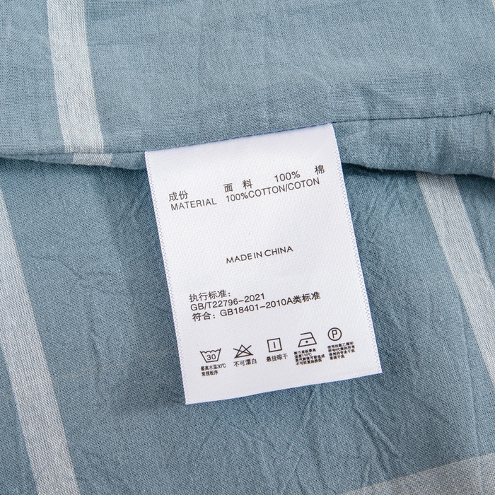 91家纺网 家纺一手货源 找家纺 （总）斯尔顿 直播爆款2025新款B类全棉色织水洗棉三件套床垫套拉链款床笠款