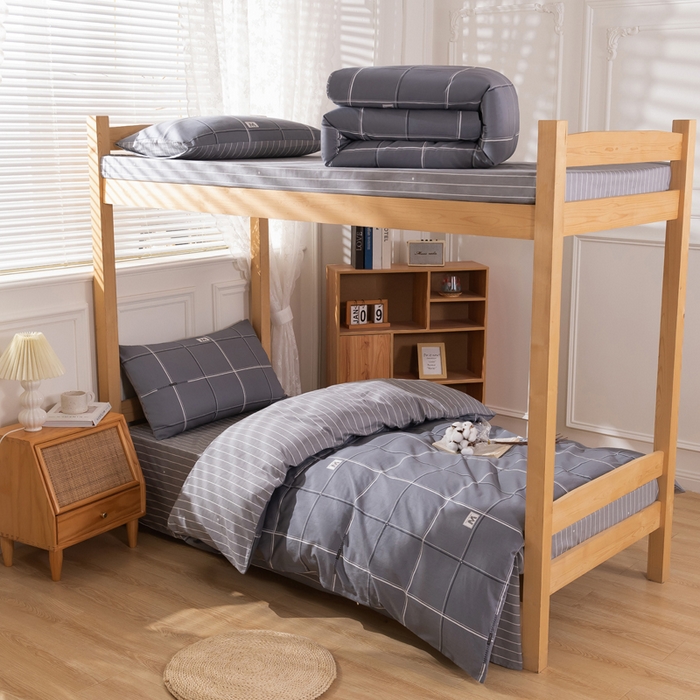 91家纺网 家纺一手货源 找家纺 总斯尔顿 2025新款全棉纯环保印染三件套学生宿舍