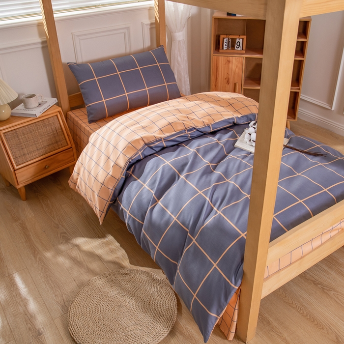 91家纺网 家纺一手货源 找家纺 总斯尔顿 2025新款全棉纯环保印染三件套学生宿舍