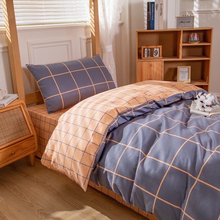 91家纺网 家纺一手货源 找家纺 总斯尔顿 2025新款全棉纯环保印染三件套学生宿舍