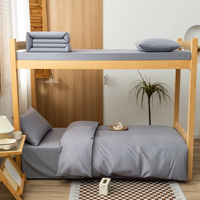 91家纺网 家纺一手货源 找家纺 总 2025新款纯色全棉宿舍三件套学生宿舍床品