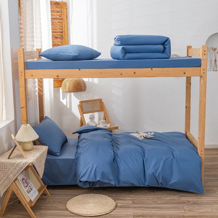 91家纺网 家纺一手货源 找家纺 总 2025新款纯色全棉宿舍三件套学生宿舍床品