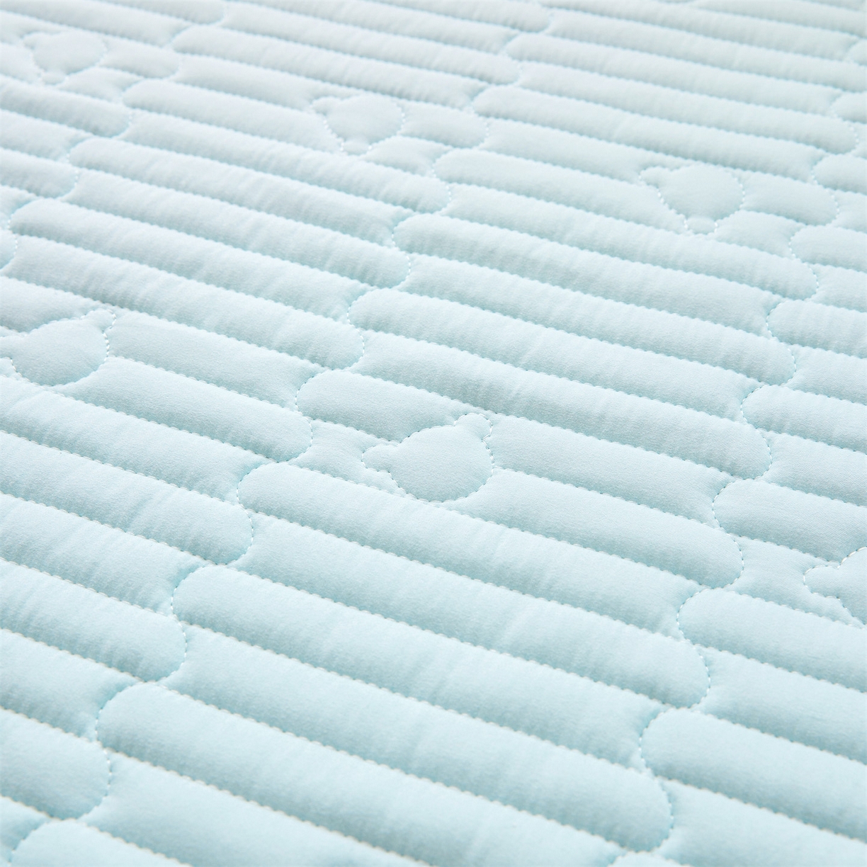 91家纺网 家纺一手货源 找家纺 雯豆家纺 2025新款四季款学生宿舍夹棉床笠上下铺床垫保护套 洛川-淡水蓝