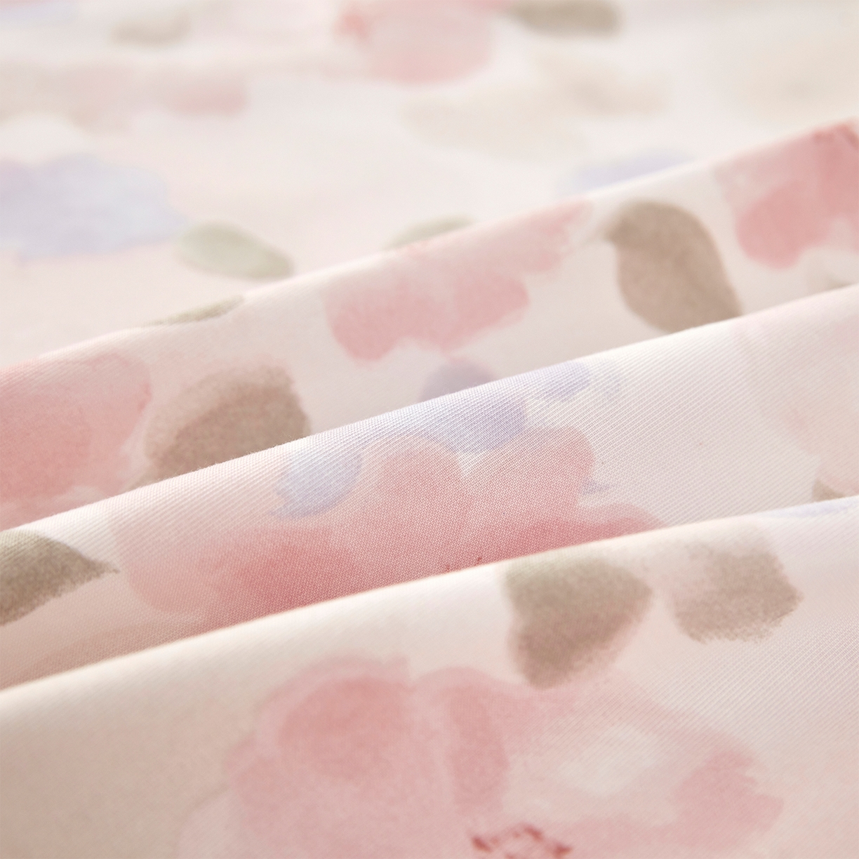 91家纺网 家纺一手货源 找家纺 乐居家纺 2025新款针织棉双层纱单件床笠 花卉庄园