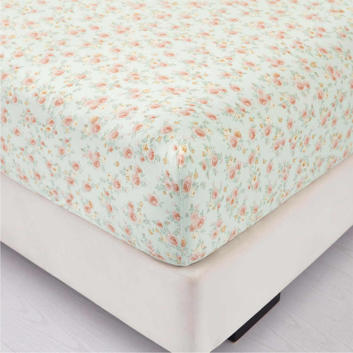 91家纺网 家纺一手货源 找家纺 乐居家纺 2025新款针织棉双层纱单件床笠 语恋