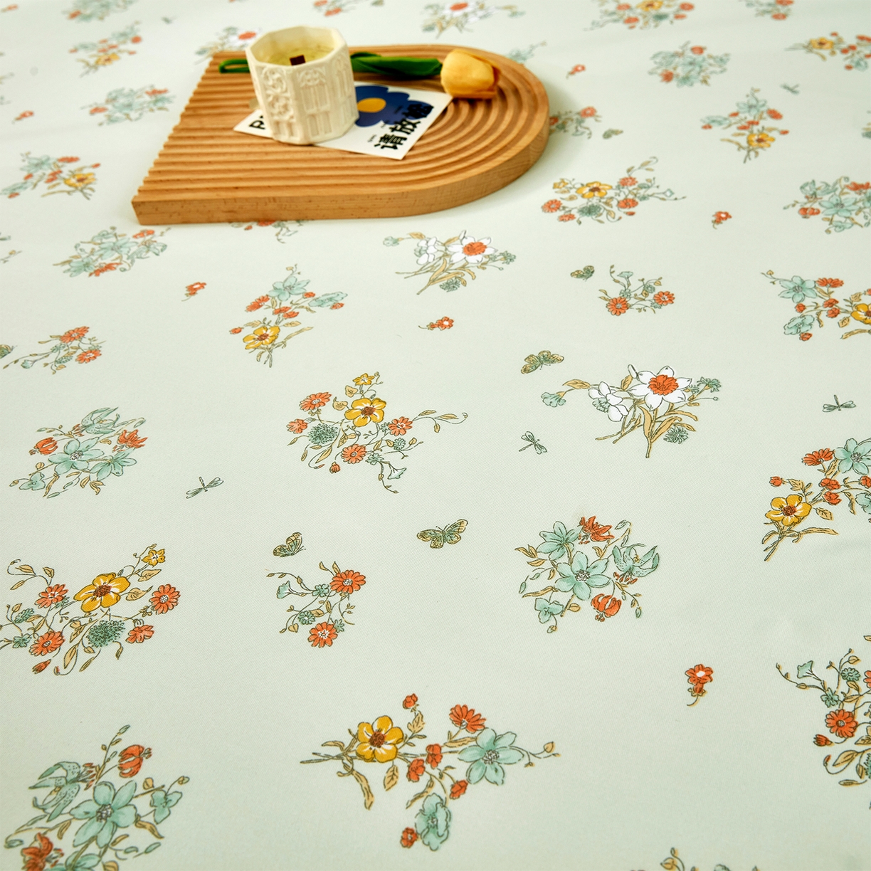 91家纺网 家纺一手货源 找家纺 乐居家纺 2025新款针织棉双层纱单件床笠 花团