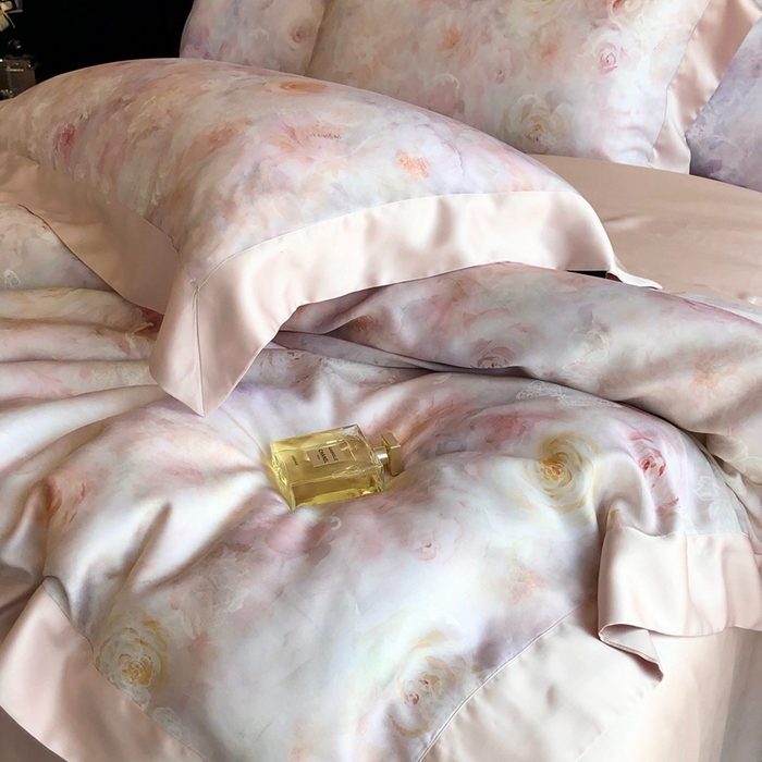 91家纺网 家纺一手货源 找家纺 （总）佳汐蓝家纺 2025春夏臻品60兰精天丝四件套-露华