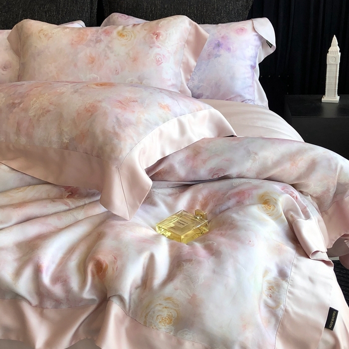 91家纺网 家纺一手货源 找家纺 （总）佳汐蓝家纺 2025春夏臻品60兰精天丝四件套-露华