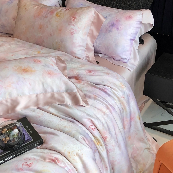 91家纺网 家纺一手货源 找家纺 （总）佳汐蓝家纺 2025春夏臻品60兰精天丝四件套-露华