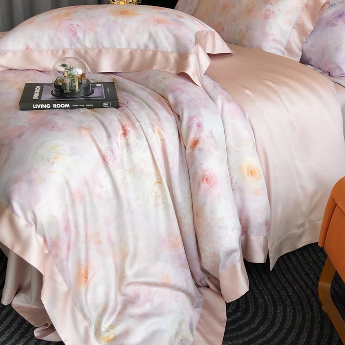 91家纺网 家纺一手货源 找家纺 （总）佳汐蓝家纺 2025春夏臻品60兰精天丝四件套-露华