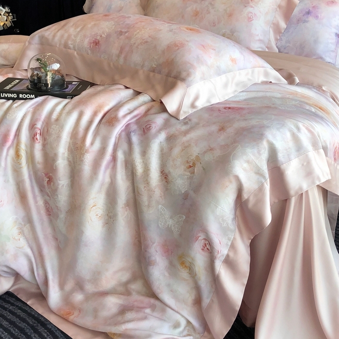 91家纺网 家纺一手货源 找家纺 （总）佳汐蓝家纺 2025春夏臻品60兰精天丝四件套-露华